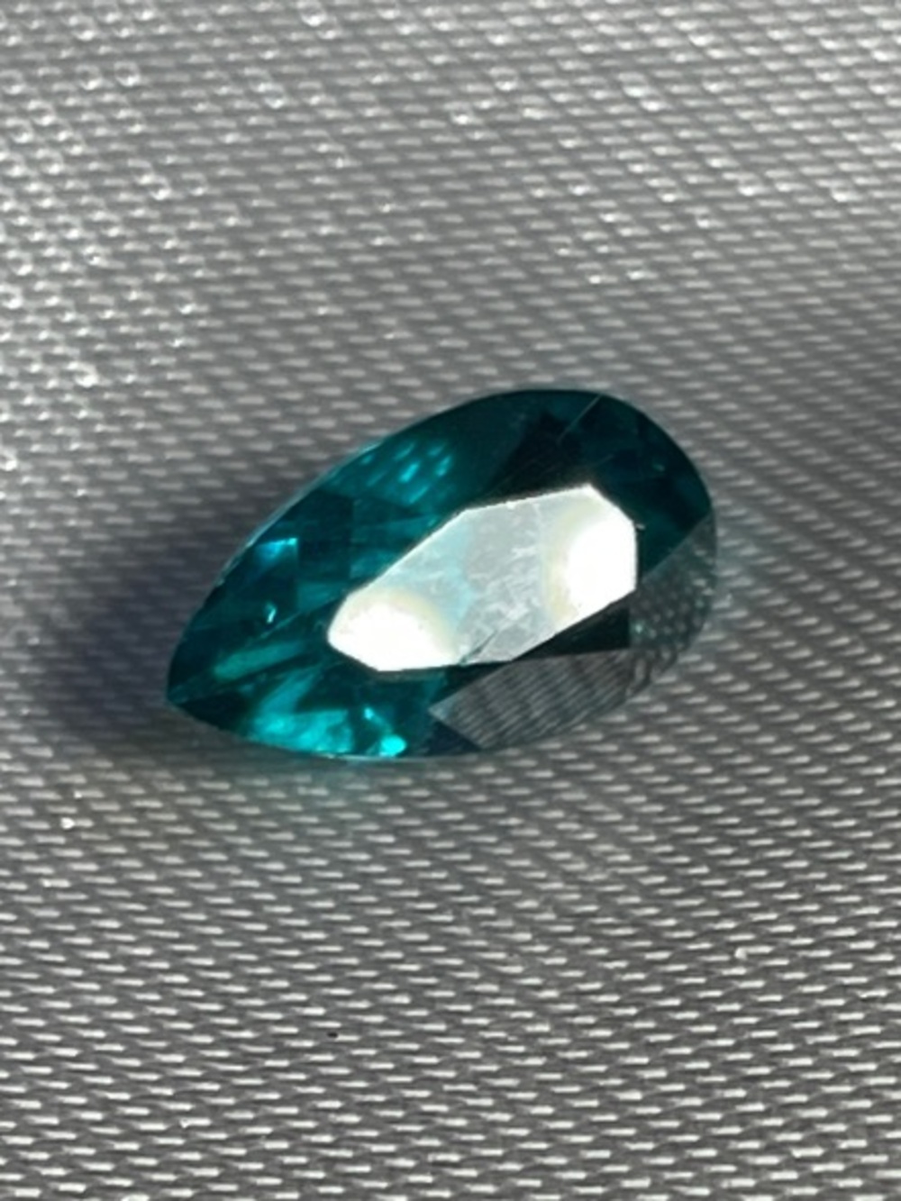 Teardrop Blue-Green Apatite Faceted Gemstone